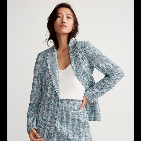 Contemporaine Blue Tweed Blazer - Picture 6 of 6